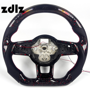 Volante de Coche 2016 2017 <span class=keywords><strong>2018</strong></span> 2019 2020 para Volkswagen MK7 VW Golf 7 GTI, Volante Personalizado de Fibra de Carbono Forjado con LED - Product Image 1