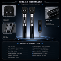Microphone sans fil UHF professionnel JIN JUE JUX325 avec matériau métallique, portable pour karaoké, conférence, église, concert