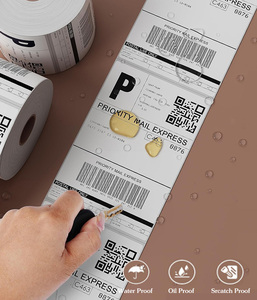 Teddy 2-5/16 X4 inch 59x100mm 3 bằng chứng 500 nhãn một cuộn trắng trực tiếp nhãn nhiệt mã vạch cho địa chỉ vận chuyển ngựa vằn máy in - Product Image 3