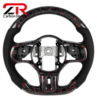 Volant de course personnalisé en fibre de carbone forgée et cuir suédé pour Mitsubishi Lancer Evolution EVO X 7 8 9 10