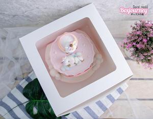 Caja de pastel de papel revestido blanco de 2 libras 24,5x24,5x19cm estándar de calidad 20/40FT para regalos de panadería para llevar enviable Tailandia 0102080 - Product Image 3