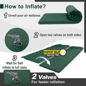 Tapis de camping auto-gonflant en mousse à mémoire de forme pour l'aventure en plein air, le pique-nique, <span class=keywords><strong>la</strong></span> randonnée, le trekking et le camping - Product Image 3