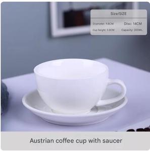 Ensemble <span class=keywords><strong>de</strong></span> tasses à café et soucoupes en <span class=keywords><strong>porcelaine</strong></span> blanche classique pour l'hôtellerie, la restauration et les restaurants - Product Image 6