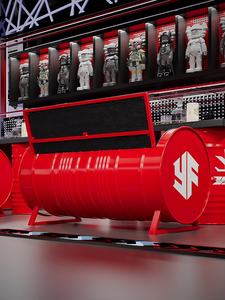 مجموعة مقاعد صناعية فاخرة من الحديد - كراسي بار وطاولات متداخلة مصنوعة يدويًا للمقاهي والمطاعم الراقية - Product Image 4