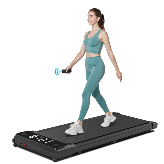 Walking Pad, Under Desk Treadmill for Home Office, Portable Treadmill with Double Shock Absorption Remote Control LED Display