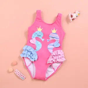 Mùa hè Flamingo bikini trẻ sơ sinh cô gái áo tắm mới dễ thương cô gái beachwear Bikini