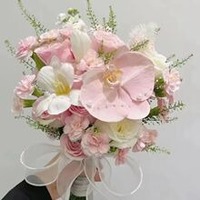 Maßgefertigte Hochzeitsblumenarrangements Künstliche Blumen Real-Touch-Blumen Brautstrauß Rosa Tulpe Calla-Lilie Hochzeitsdekoration