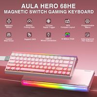AULA HERO 68HE Clavier de jeu filaire Magnétique 8K Hz Taux d'interrogation 0.125ms Latence Clavier échangeable à chaud Clavier professionnel