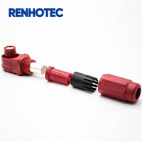 Connecteur de câble de batterie LiFePO4 étanche IP67 en cuivre à angle droit pour alimentation haute tension 120A avec prise de barrette de bus