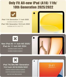 Funda Delgada y Suave de TPU Translúcida Esmerilada para iPad 11.ª Generación (2025) y 10.ª Generación (<span class=keywords><strong>2022</strong></span>) con Activación/Desactivación Automática, Amarillo Claro - Product Image 3