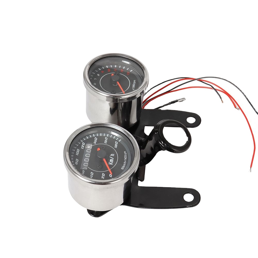 Contachilometri Universale Per Moto 12V Con Retroilluminazione Gialla, Tachimetro Vintage In Guscio Metallico, Facile Montaggio, Accessorio Per Moto