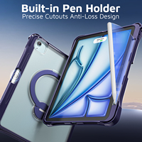 iPad Air 4/5 için Akıllı Tablet Kılıfı, iPad Air 11 2024 2025 Kılıfı, Kalem Tutucu ile Tablet Kılıfları