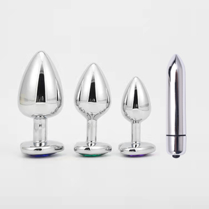 Kit Vibratore Anale in Acciaio Legato per Adulti, Plug Anale in Metallo per Giardino, Set 4 in 1 <span class=keywords><strong>SML</strong></span> per Coppie - Codice Flirt - Product Image 2