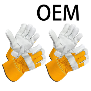 Gants de soudage en cuir de vachette renforcés à double paume, pour travaux lourds et de sécurité en construction, gants de soudeur robustes – Offre Spéciale - Product Image 1
