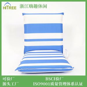 QM Manufacture Foldable Cushion <b>Padded</b> Outdoor Camping Recliner, Portable Durable Back Lean <b>Folding</b> Floor Beach <b>Chair</b> Seat - Product Image 5