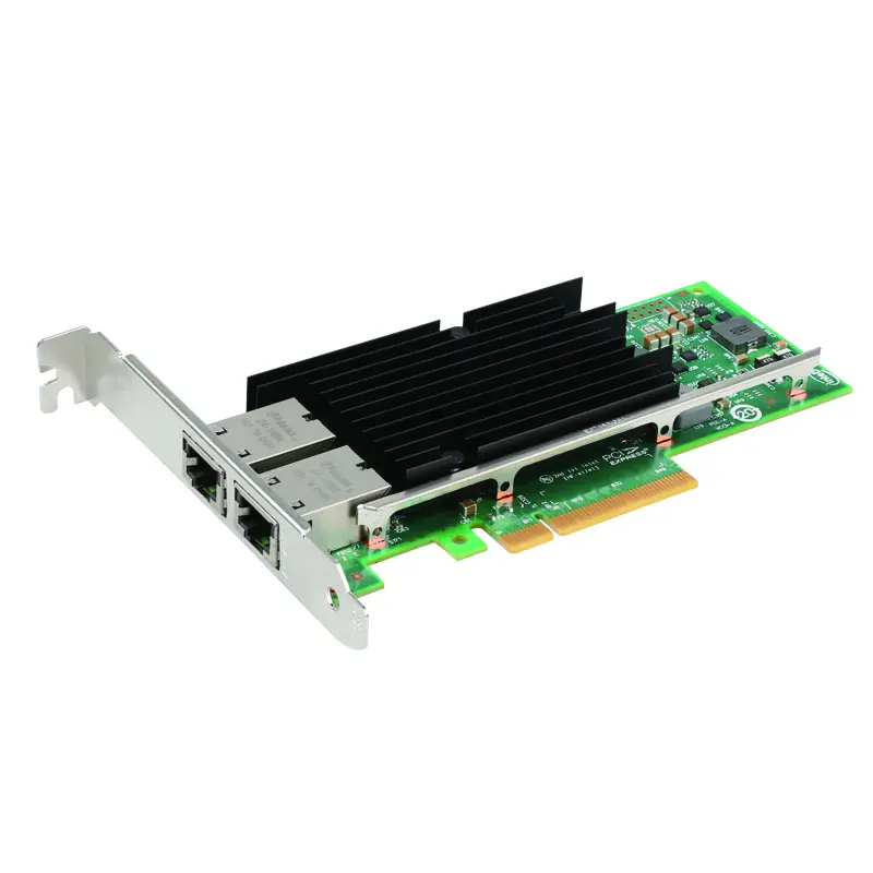 Intel X540 T2 10GbE çift bağlantı noktalı RJ45 PCIe x8 yakınsama bakır ağ adaptörü