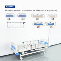 Lit médical manuel à 3 manivelles, robuste, compatible OEM, pour soins hospitaliers et cliniques