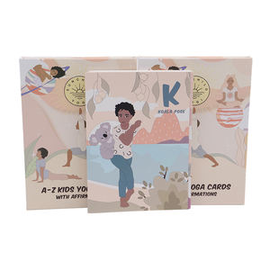 Ejercicio diario Yoga Pose Inglés Afirmación Tarjetas Decks Enseñanza Tarjeta de papel Impresión personalizada Tarjetas de yoga para niños - Product Image 3