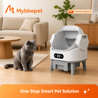Bac à litière automatique intelligent pour chat 68L Modèle 026 |   Contrôle des odeurs écologique par application |   Litière carrée pour chats en ABS facile à nettoyer