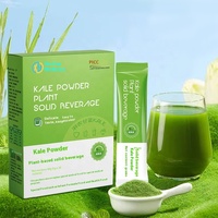 Poudre de légumes lyophilisée personnalisée (Chou frisé et Spiruline) pour boisson solide, jus vert nutritif, fibres alimentaires et perte de poids