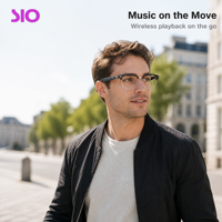 Lunettes audio IA 5.4, contrôle tactile, chargement magnétique USB, autonomie 8h, lecture musicale 5h, légères (37,3g), lunettes intelligentes pour usage quotidien