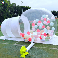 AIRFUN Maison de bulles gonflable géante transparente pour enfants, dôme igloo en cristal, tente à bulles, maison à bulles gonflable transparente