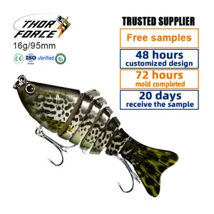 THORFORCE OEM/ODM 95mm16g Glide Bait Artificial Sinking Fresh Water Hard Baits Swimbait Vivid Fishing Lure