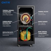 Régulateur de tension automatique monophasé CNTR SVC 20KVA 16KW, sortie AC 220V, écran LCD, AVR pour appareils électroménagers et bureautiques