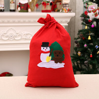 Sac de Noël 2025 pour la fête du Nouvel An, sac cadeau pour bonbons, en tissu non tissé réutilisable, imprimé UV, 20-70 cm pour une meilleure visibilité