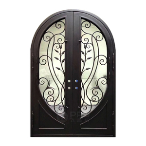 Progettato sulla base di disegni <span class=keywords><strong>su</strong></span> <span class=keywords><strong>misura</strong></span> porte d'ingresso principali in ferro battuto porte d'ingresso anteriori per case esterne in metallo porta d'ingresso - Product Image 1