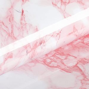 Papier peint en vinyle marbré <span class=keywords><strong>rose</strong></span>, rouleau, papier peint à peler et à coller pour table, cuisine, auto-adhésif, amovible, imperméable - Product Image 2