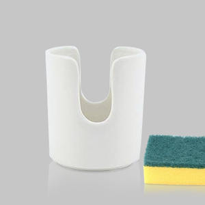 Outils de nettoyage de cuisine en <span class=keywords><strong>céramique</strong></span> blanche personnalisée <span class=keywords><strong>porte</strong></span>-<span class=keywords><strong>éponge</strong></span> <span class=keywords><strong>porte</strong></span>-brosse - Product Image 2