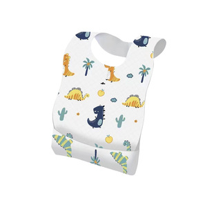 Disposable Baby Bibs Animal Pattern 0-12 Months Quick Dry Feeding Bibs For Children - Product Image 3