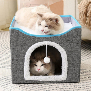 Cama Cueva para Mascotas Extra Grande de Lujo Portátil Moderna 2024, Tamaño XL XXL XXXL con Funda Lavable para Gatos y Perros - Product Image 2