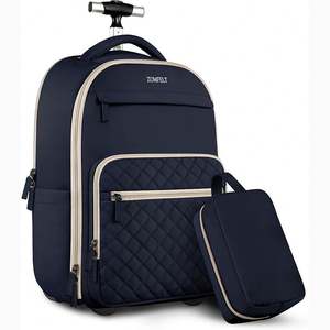 Free Sample Classic Black Business Computer <b>Backpack</b> Portable Polyester Sling Bag and Hand Pouch Set - Product Image 1