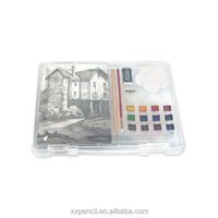 Ensemble d'art de voyage tendance de 200 pièces pour enfants, valise en aluminium, boîte à outils de dessin