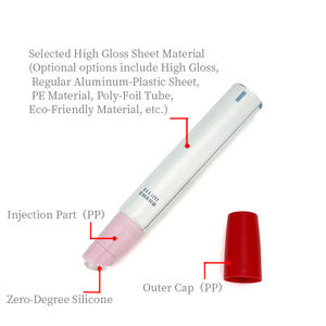 19มม. สวิตช์ทำมุมเป็นศูนย์องศาท่อเครื่องสำอางซิลิโคนสำหรับลิปสติกและลิปครีม - Product Image 2