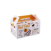 Boîtes à croustilles de poulet en papier kraft bon marché à emporter et à emporter avec fermeture à glissière