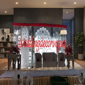 Backdrop Set Display <b>Wedding</b> Background Party Supply Custom <b>Wedding</b> Stage Backdrop Decoration for <b>Wedding</b> Party and More - Product Image 3
