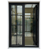 Marca de China, Villa personalizada, tienda de casas, ventanas de vidrio aislante francés de aluminio, ventana y puertas fijas de aluminio