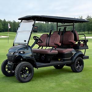 Carrito de Golf Eléctrico Personalizado Ecológico |   Carrito de Golf de 6 Plazas para Resort y Campo de Golf - Product Image 1