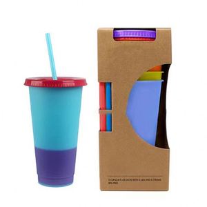 Nuevo Vaso de Agua Creativo con Purpurina Verde, Antiderrames, de PP, con Pajitas para Fiestas - Product Image 1