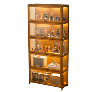 Boîte aveugle vitrine pour Lego jouet modèle main Figure support de rangement Transparent acrylique Imitation verre <span class=keywords><strong>bambou</strong></span> salon - Product Image 1