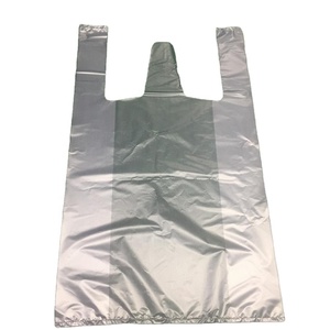 Bolsita de plástico transparente con Logo propio, bolsas para camisetas de compra, autu - Product Image 1