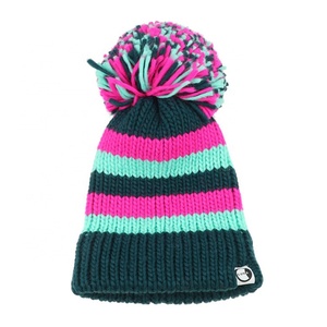 Bonnet d'hiver arc-en-ciel avec grosse pompon, logo personnalisé - Product Image 4