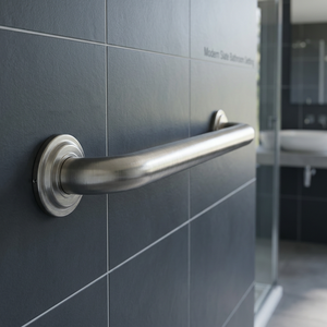 Barra de Seguridad Antideslizante para Baño OEM: Acero Inoxidable 304, Montada en la Pared, Certificada por ADA, Barra de Agarre Moderna - Product Image 1