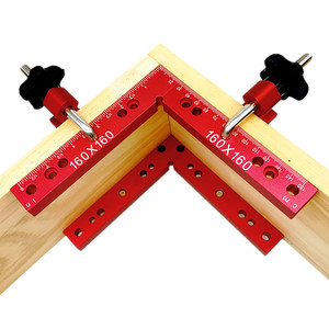 Kit de pinces à angle carré à rainure en T, en métal, couleur rouge, pour menuiserie et bricolage, en gros, grand stock, métrique - Product Image 3