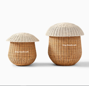 Panier de rangement en rotin naturel fait main, durable et très vendu, idéal pour la sécurité des garçons et des filles, pour la décoration de chambre. - Product Image 2