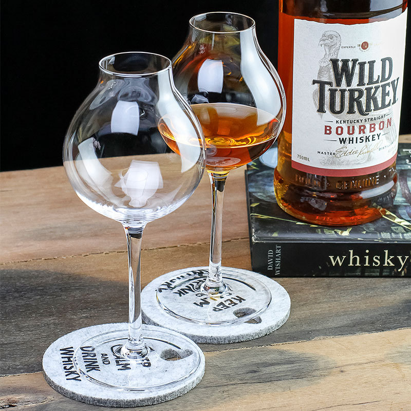 Luxury High Quality Long Stemmed Whiskey Taster Fragrance Smell Goblet Tulip Copita Nosing Whisky Gl