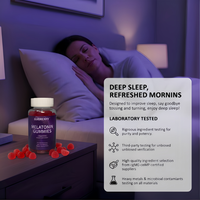 Gommes à la mélatonine avec L-théanine et extraits de plantes - Soutien au sommeil, relaxation et réveil rafraîchissant - Complément alimentaire